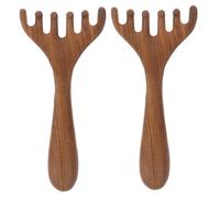 VINTORKY 2Pezzi Massaggiatore per Capelluto Legno con Gua Palmare per Rilassamento Facciale e Stimolazione Del Capelluto Strumento Versatile per Massaggi