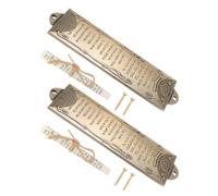 VINTORKY 2pezzi Mezuzah in Lega Oro, Targa Mezuzah Religiosa Ebraica Resistente e Decorativa per Finestra e Porta, Adatta per Celebrazioni Festive e Tradizioni Religiose