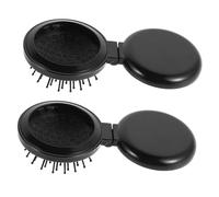 VINTORKY 2pezzi Pettine Da Viaggio Con Specchio Spazzola Mini Rotonda Per Dei Strumento Di Stile Comodo e Compatto Per Uso Quotidiano e Viaggi
