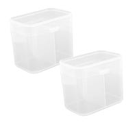 VINTORKY 2pezzi Scatola Organizzatrice Per Batuffoli Di Cotone Con Coperchio Contenitore Per Struccanti e Accessori Make-up Design Durevole e Pratico Per Saloni e Uso Personale
