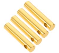 VINTORKY 4 Pezzi Connettore per Mobili in Lega di Alluminio, Testa Terminale per Colonnina Corrimano, Oro, 5,00x1,00x1,00cm, per Bar Cart e Cabinet, Connessione Sicura