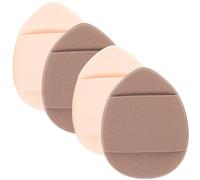 VINTORKY 4 Piumini da Cipria Mini Soffio al Dito, Spugnetta Triangolare per Trucco Viso Compatta Laccetto, per Correttore e Fondotinta, per Viaggi e Ritocchi Rapidi