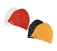 VINTORKY 4Pezzi Hair Wrap Cap Turbante Notturno in Poliestere Copertura Morbida e Confortevole per Capelli Ricci
