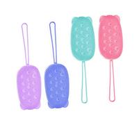 VINTORKY 4pezzi Spazzola Per Doccia Doppio Lato in Silicone Strumento Per Pulizia Del Corpo Per Bagno e Massaggi Design Non Dannoso