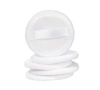 VINTORKY 5 Pezzi Piumini per Cipria in Cotone e Spugna Bianca, Morbidi e Uniformi per Applicazione Fondotinta, per Uso a Casa e Salone