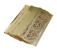 VINTORKY 50 Pezzi di Paralumi Decorativi in Carta Dorata per Candele per La Decorazione della Casa