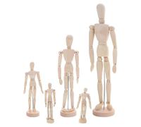 VINTORKY 5pezzi Modello Umano Snodabile in Legno per Disegno Manichino Regolabile per Artisti Studio di Anatomia Modello di Figura Mobile per Schizzi