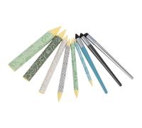 VINTORKY 9 Pezzi Penna per Sfumare Artistica Impugnatura in Legno e Testa in Spugna, Strumento Unico per Sfumature Migliorate e Facile da Pulire, per Disegno e Pittura