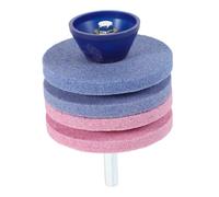 VINTORKY Affilatrice Doppio Strato per Lame Tosaerba e Accessori per Trimmer, Testa di Molatura Industriale Resistente, Affilatore Portatile per Manutenzione Tosaerba da Giardino, Uso