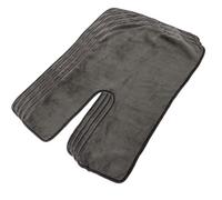 VINTORKY Asciugamani per Viso in Coral Fleece a Forma di U, Set da 4 Pezzi Grigio Scuro, Panno ad Asciugatura Rapida e Morbido per Spa, Massaggi e Uso Professionale