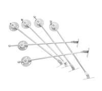 VINTORKY Asta di supporto per ante mobili, supporto per porta mobiletto in ferro argento, 6 pezzi, per credenze cucina e coperchi con struttura drop down