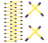 VINTORKY Bigodini Termici per Chioma Gialli in Plastica Resistenti al Calore e Antiscivolo, Design Radice per Onde Perfette, 40 Pezzi per Uso in Salone o Casa