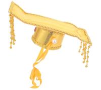VINTORKY Cappello da Cosplay Imperatore Cinese, Accessorio Antico per Famiglie e Amici, Copricapo Oro per Performance e Role-Playing