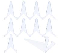 VINTORKY Cavalletti Espositivi in Acrilico Trasparenti 10 Pezzi 3.35X2.36X1.77In Supporto per Carte da Gioco Ufficio e Fiere