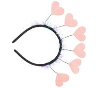 VINTORKY Cerchietto Cuore Rosa per Donna San, Accessorio Chioma Non Tessuto Design Creativo e Rifinitura Fine, per Feste e Photo Props