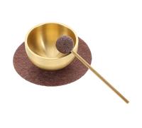 VINTORKY Ciotola di Canto Mini con Mazza e Cuscino Set 1 in Metallo Portatile Bilanciamento Chakra del Cuore e Terapia del Suono per Meditazione in Viaggio