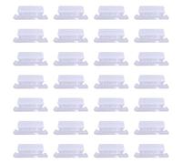 VINTORKY Clip per Etichette in Pvc Trasparente, Portafoto Clip Morbida, Set da 100 Pezzi, Porta Menù e Promemoria per Ufficio e Feste