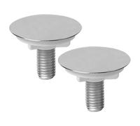 VINTORKY Copri Foro Rubinetto Cucina in Plastica Argento 2 Pezzi, Accessorio Pratico per Coprire Buchi Antiestetici, Design Elegante per Uso Domestico e Cucina