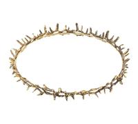 VINTORKY Corona Dorata da Re Unisex in Metallo Design a Spina, Accessorio per Chioma per Feste, Compleanni e Cerimonie Rinascimentali, Fascia Copricapo per Uomo e Donna