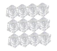 VINTORKY Cubetti di Ghiaccio Riutilizzabili Finti in Acrilico Trasparente 50 Pezzi Effetto Realistico per Fotografia Bevande e Oggetti Scena