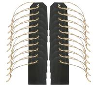 VINTORKY Etichette Appese in Legno Mini Lavagna Quadrata, Cartellini Scrivibili Multifunzionali per Gioielli e Negozi, Etichette Espositive per Marcatura e Decorazione