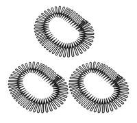 VINTORKY Fascia per Chioma Nera in Plastica Denti a Cerchio, Elastica e Versatile per Acconciature Quotidiane e Protezione Dai Chioma Spezzati