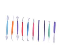 VINTORKY Kit 10 Pezzi Strumenti per Argilla in Plastico Facili da Usare e Pulire per Casa e Arte Ceramica Utensili per Modellare e Scolpire Clay Plasticine Colore Casuale