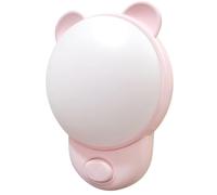 VINTORKY Lampada Notturna LED a Spina Orso Cartoon Rosa, Luce da Comodino Protettiva gli Occhi, Facile da Usare, per Camera da Letto e Studio