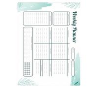 VINTORKY Lavagna Bianca Autoadesiva Settimanale in Pvc 30x40 Cm, Pianificatore Riutilizzabile per Casa e Ufficio, Calendario Adesivo Cancellabile Secco per Organizzare Impegni