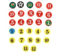VINTORKY Magneti Sostitutivi per Lavagna Magnetica da Calcio 27 Pezzi Numerati Piccoli Magneti per Tabellone Allenatore Accessori per Allenamento Calcio Compatibili Lavagne Standard