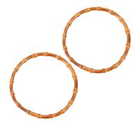 VINTORKY Manici per Borse in bambù Tondi 2 Pezzi 15 CM Accessori per Borse Fai da Te Uso Quotidiano