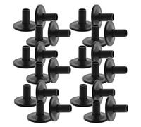 VINTORKY Manicotti per Piatti in Plastica Nera 20 Pezzi per Set Supporto Cymbals Protezione Potenziata Accessori per Batteria per Performance Live e Pratica