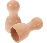 VINTORKY Massaggiatore in Legno 2 Pezzi Coppette per Massaggio Corpo e Testa Design Antiscivolo Strumento per Rilassamento Muscolare a Casa Ufficio e Viaggio