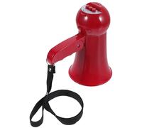 VINTORKY Megafono Portatile Rosso Leggero in Plastica con Microfono e Cinturino da Polso, Amplificatore a Batteria per Feste e Organizzatori di Eventi