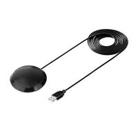 VINTORKY Microfono USB Condensatore Omnidirezionale per Computer e Laptop | Metallo Nero, Cavo USB Extra, Chip Integrato, per Videoconferenze e Riunioni da Tavolo