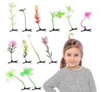 VINTORKY Mollette per Chioma a Forma di Germoglio 20 Pezzi, Clip Vegetali Colorate e Donne, Accessori per Chioma da Festival e Feste, Decorazioni per Acconciature Creative Stili multipli