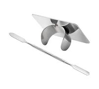 VINTORKY Palette Inossidabile Da Trucco Con Spatola Per Miscelazione Fondotinta e Pigmenti Palette Professionale Con Anello Porta Dita Strumento Cosmetico Essenziale Per Artisti Del Make-up