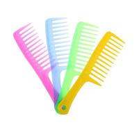 VINTORKY Pettine A Denti Larghi Da 4 Pezzi Per Ricci, Districante, Con Impugnatura Comoda, Per Uso Domestico E Professionale.