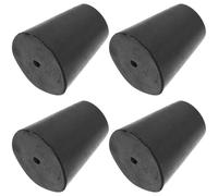 VINTORKY Piedini in Gomma per Attrezzature Stereo 4 Pezzi Nero, Base Antivibrazione Ottimizza Suono e Riduce Rimbombo per Altoparlanti e Pavimenti Laminati