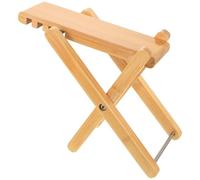 VINTORKY Poggiapiede per Chitarra in Bambù Altezza Regolabile a 4 Livelli | Supporto Stabile per Pratica, Facile da Trasportare, per Chitarristi e Amanti della Chitarra