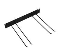 VINTORKY Porta Attrezzi da Giardino in Ferro Robusto, Organizer da Parete per Rastrelli e Scope, Scaffale Salvaspazio per Deposito Attrezzi in Garage e Esterni, Supporto Muro Multifunzione