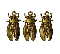 VINTORKY Portachiavi Ciondoli 3 Pezzi Decorativi e Facili da Appendere in Ottone a Forma di Cicala per Regali e Decorazioni Uniche