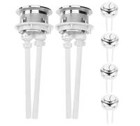 VINTORKY Pulsante Doppio Scarico per Serbatoio Wc in Plastica 6 Pezzi per Foro da 4cm Controllo Istantaneo Acqua e Design Moderno per Riparazione Bagno