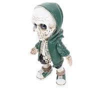 VINTORKY Resin Skeleton Garden Figurine Decorazione per Cortili Halloween e Adornamento Statuetta Scheletro per
