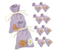 VINTORKY Sacchetti Vuoti Per Lavanda 10 Pezzi in Tela Di Lino Coulisse, Traspiranti e Resistenti, Per Armadi e Profumatori D'aria