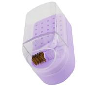 VINTORKY Scatola Portaoggetti per Punte Trapano per Unghie 30 Fori Spazzola Organizer per Manicure Custodia per Nail Art per e Personale