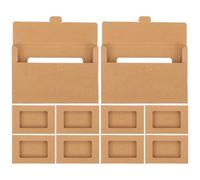 VINTORKY Scatole per Cartoline Design e Pratico Kraft 10 Finestra Trasparente, Leggere e Facili da Usare per Confezionare Cartoline e Lettere