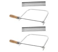 VINTORKY Seghetto per Legno a Mano Impugnatura in Legno, Lama U a Forma di U, Set da 2 Pezzi, Mini e Leggero, per Lavorazioni di Falegnameria e Progetti Fai-da-te