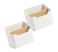 VINTORKY Set 2 Pezzi Scatola Portapenne da Scrivania in Plastica Divisorio Staccabile, Supporto per Telecomando Multifunzione per Ufficio e Casa, Organizer Compatto per Smartphone e