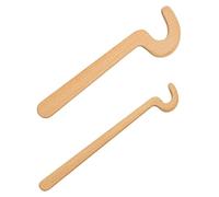 VINTORKY Set 2 Pezzi Strumenti per Ceramica in Legno con Impugnatura Lunga Ergonomica per Scolpire e Modellare Argilla, Rifinitura Precisa del Bordo, per Progetti Creativi e Aule